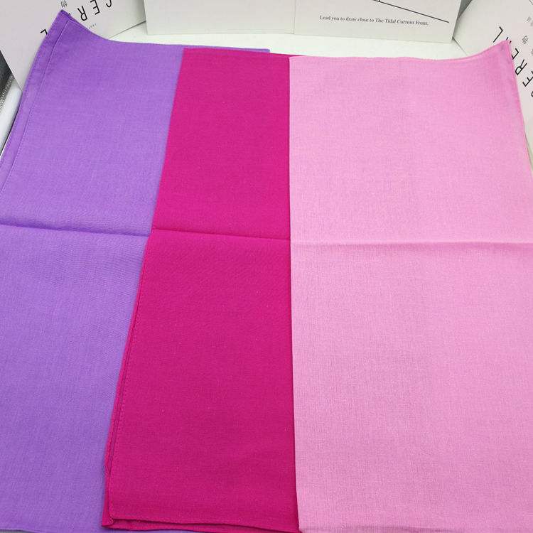Bandana Cotton - 綿純粋な色ターバンヒップホップユニセックスバンダナヘアバンド片面ヘッドラップスカーフwristscarfアクセサリー男性女性