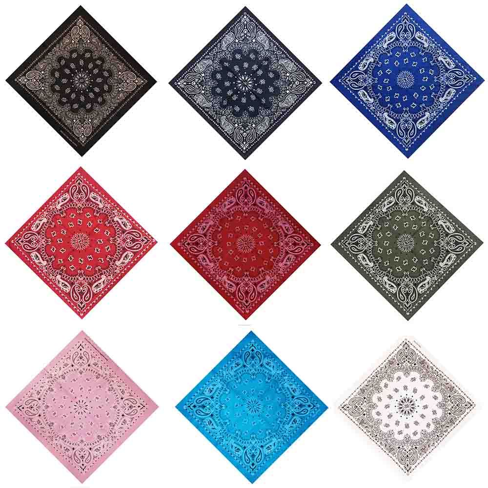 Handkerchief Cotton Men - メンズ用、コットン素材、ペイズリー柄、ヒップホップ風、首に巻く、手首に巻く、ヘッドラップ、スカーフ、正方形のスカーフ、バンダナ、ハンカチ