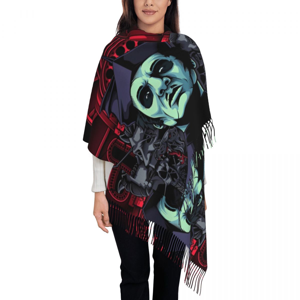 Pashmina Wrap Large - ゴーストバンド ショールラップ レディース用 暖かい 大きなソフトスカーフ スウェーデンのロックバンド