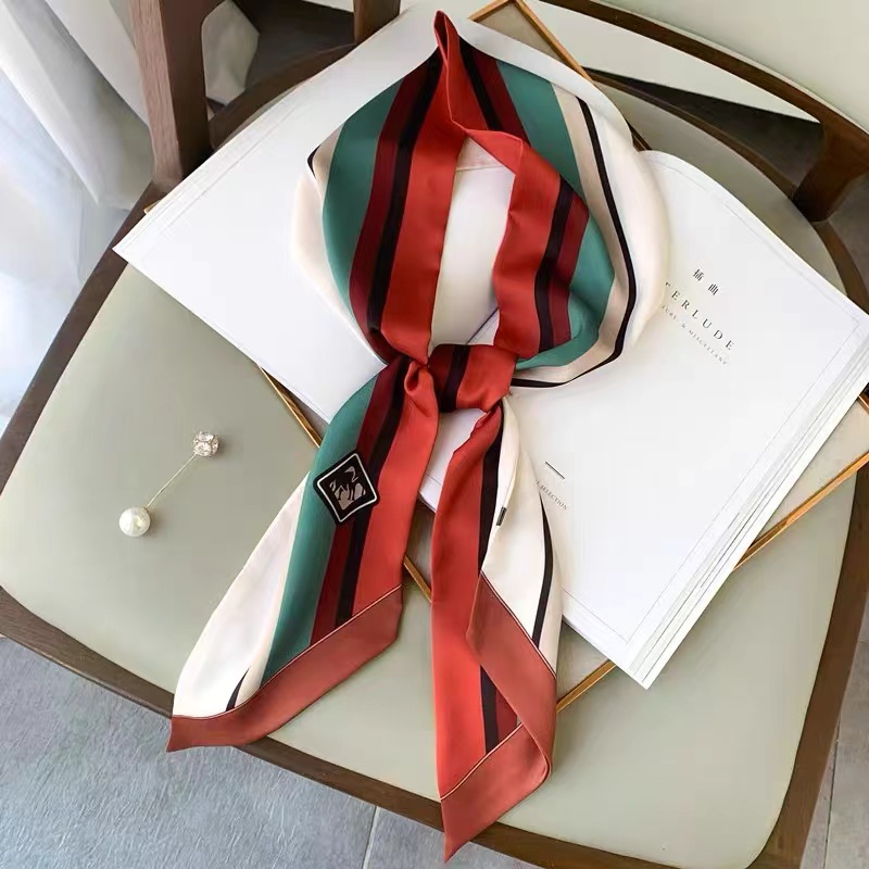 女性用シルクスカーフ,ラージ,ストライプの馬のプリント,シル - Silk Tie Striped のレビューと価格