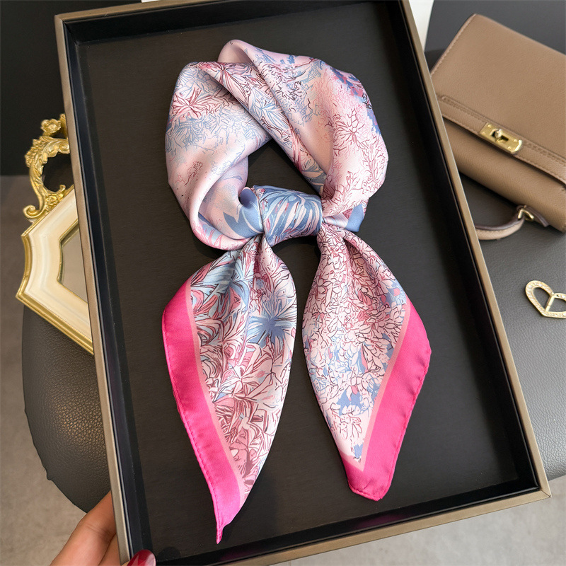 高級デザインプリントスカーフ女性のためのシルクスカーフバンダ - Face Scarf Mask のレビューと価格