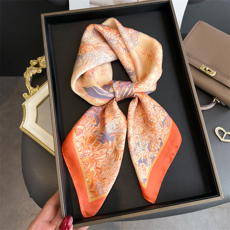 高級デザインプリントスカーフ女性のためのシルクスカーフバンダ - Face Scarf Mask のレビューと価格