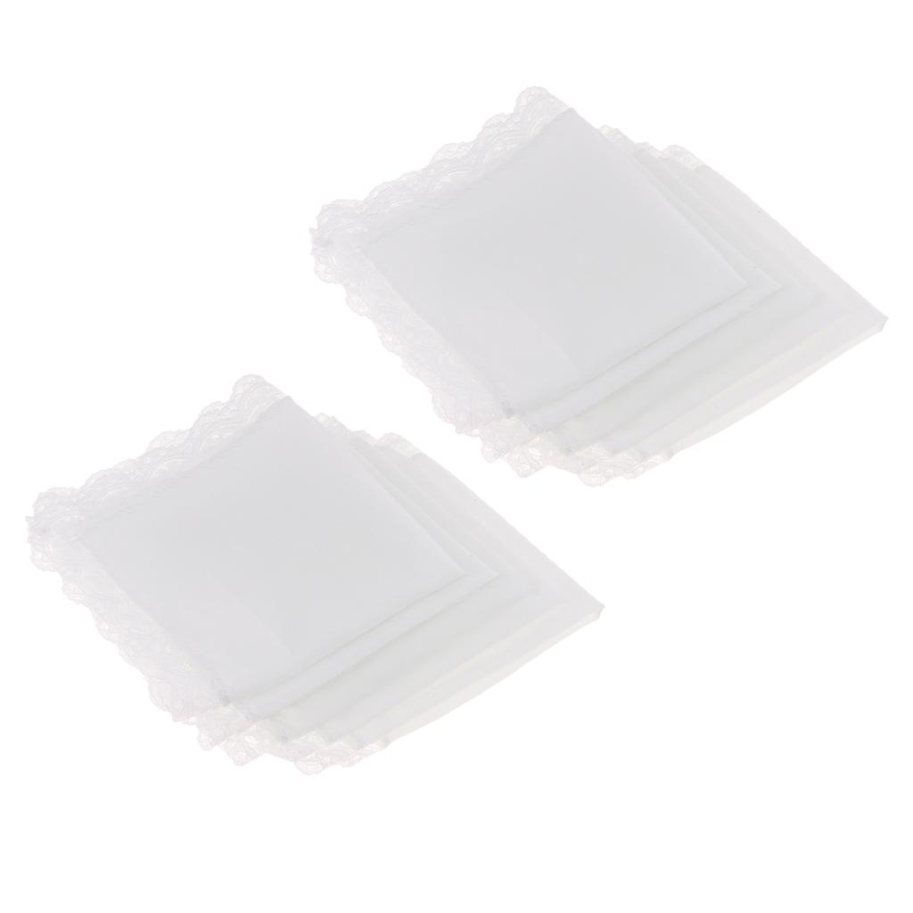 白い綿のハンカチ、ヴィンテージ風レースのポケットチーフ。結婚 - Handkerchief Cotton Men のレビューと価格