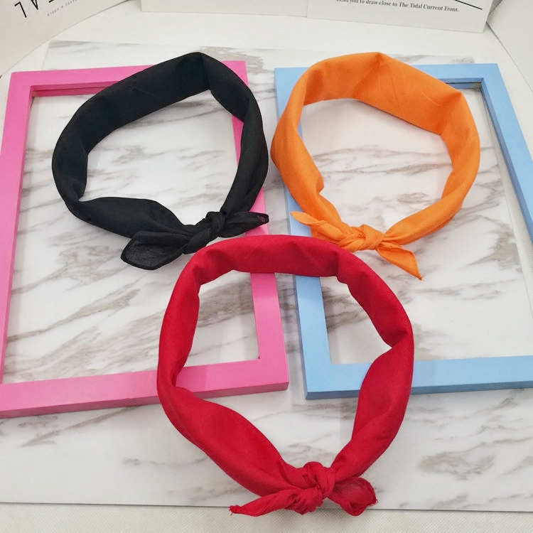 綿純粋な色ターバンヒップホップユニセックスバンダナヘアバンド - Bandana Cotton のレビューと価格
