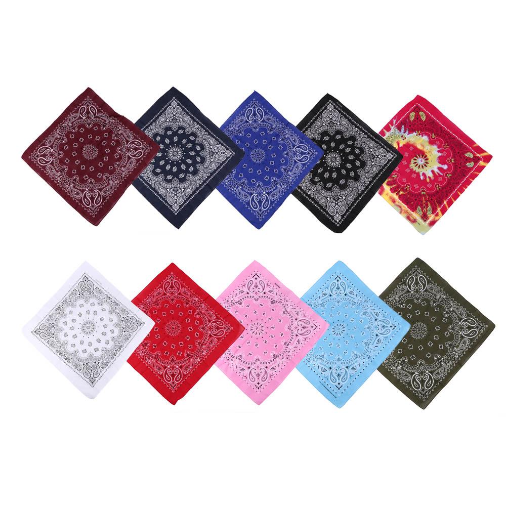 メンズ用、55cm×55cmのペイズリー柄ヘッドラップ。グラ - Handkerchief Cotton Men のレビューと価格
