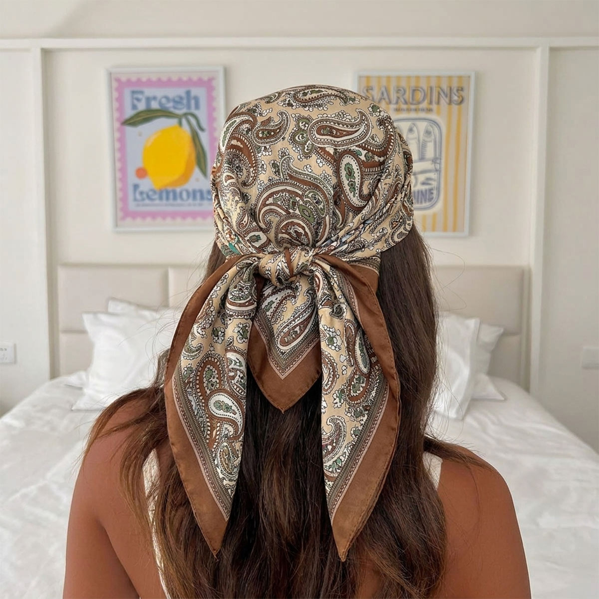 新デザインファッションスクエアシルクスカーフ女性ヘアバンドプ - Scarf Silk Square のレビューと価格