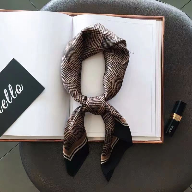 新ファッションゼブラプリントスクエアスカーフソフトサテン薄い - Scarf Silk Square のレビューと価格