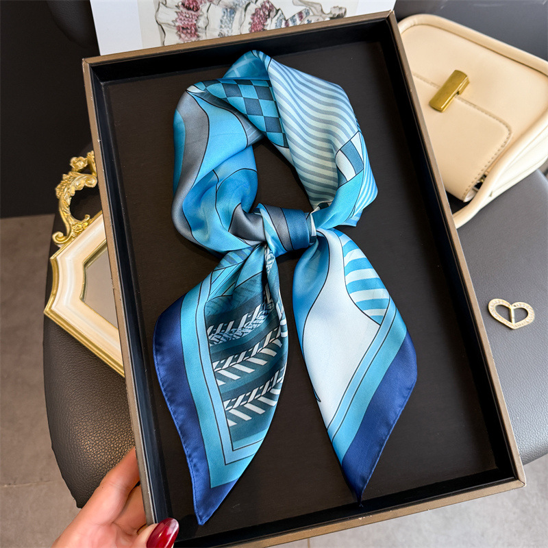 2026 新幾何学プリントシルクスクエアスカーフ女性装飾ネク - Scarf Silk Square のレビューと価格