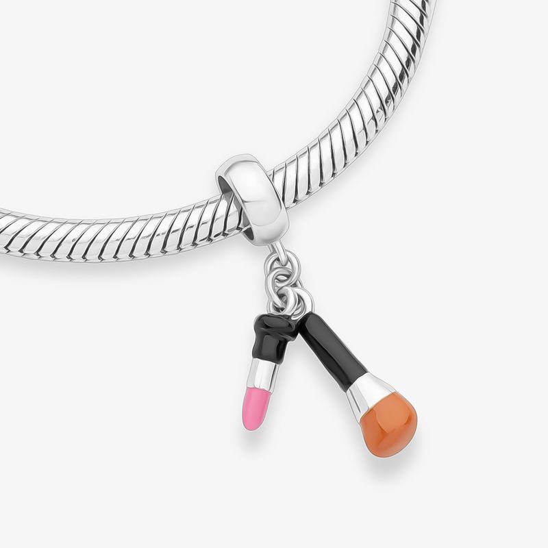 925スターリングシルバーチャーム カラフルな蝶々 旅行 音 - Tie Clip Silver のレビューと価格